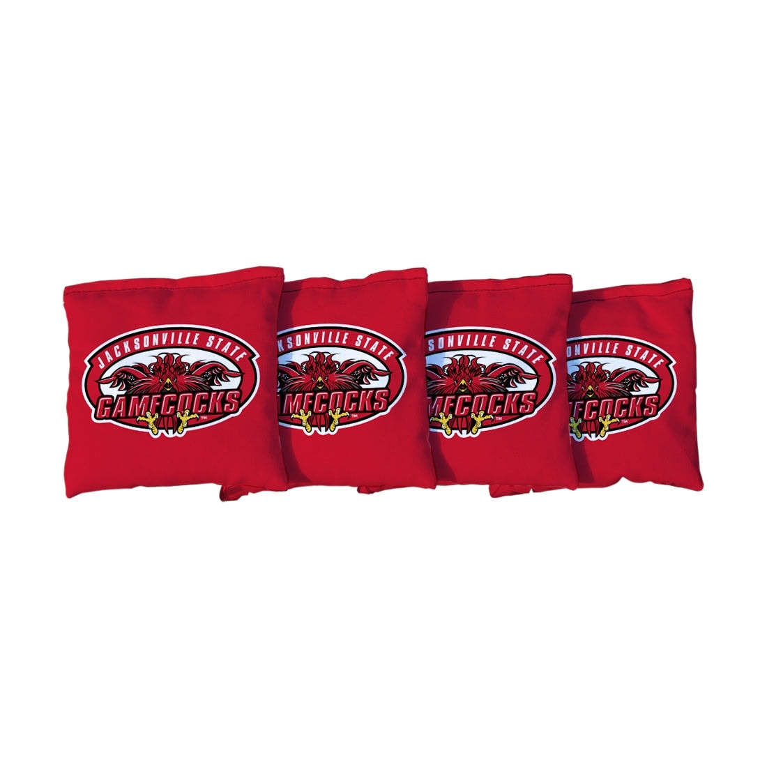 Jacksonville State Red Cornhole Bags