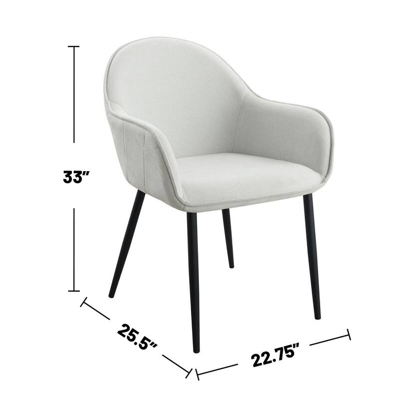 Set of 2 Fabric Upholstered Dining Chairs