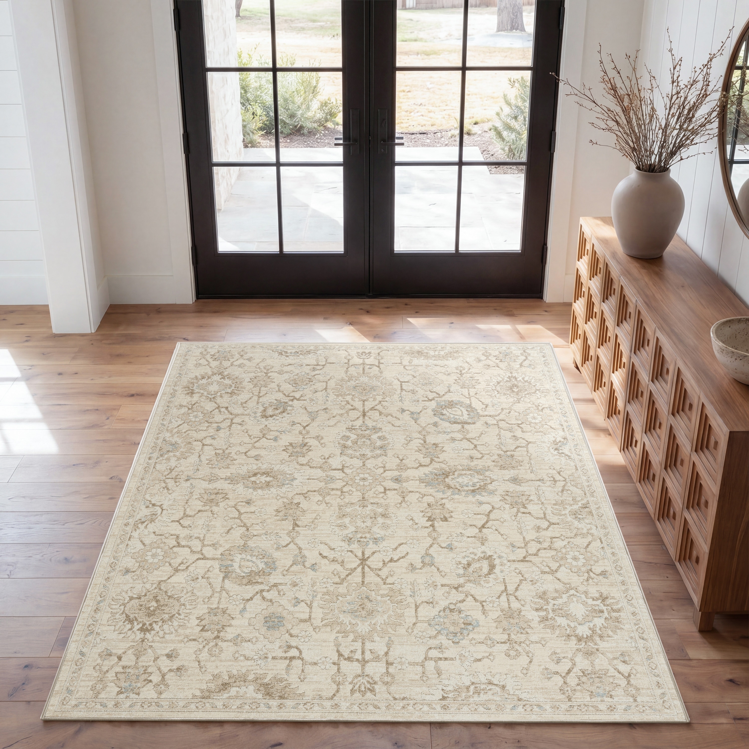 Nourison Vestige Floral Vintage Beige / Taupe Indoor Rug - Overstock ...