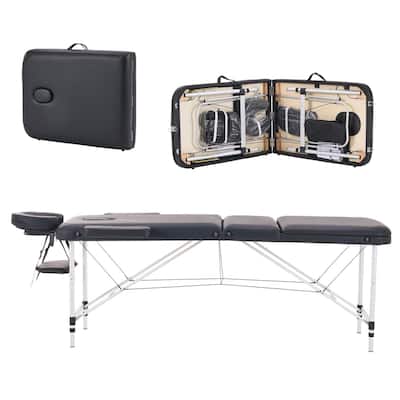 3 Folding Portable Massage Table Professional Aluminum Alloy