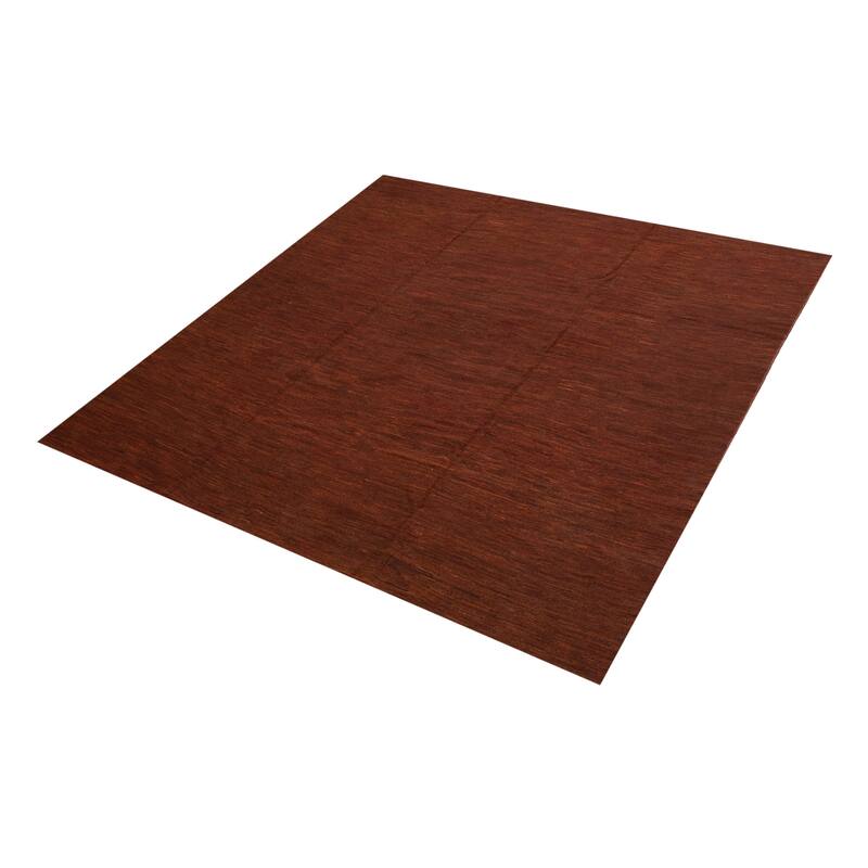 ECARPETGALLERY Flat-Weave Natural Brown Wool Tapestry Kilim - 11'7 x 11'5