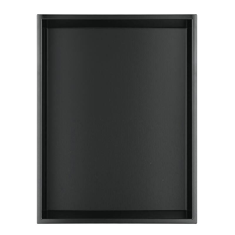 12-in x 16-in Ultra-thin Frame Recessed Stainless Steel Shower Niche Matte Black