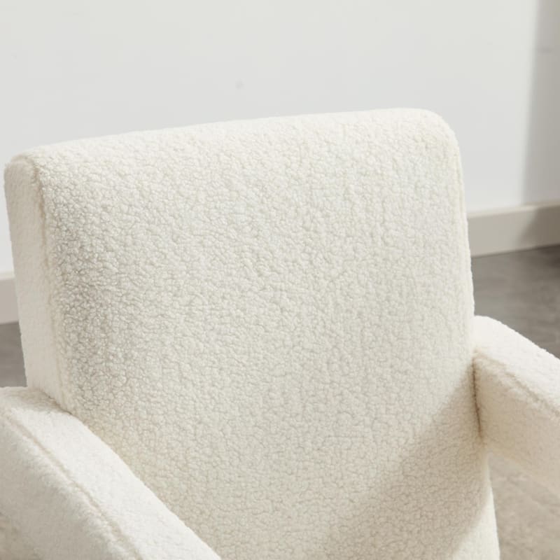Sherpa Adirondack Chair for Living Room, Upholstered Accent Chair