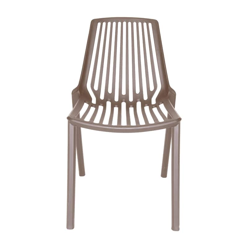 LeisureMod Acken Mid-Century Modern Plastic Dining Chair, Set of 4 - 30.7"