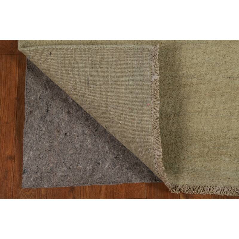 Gabbeh Oriental Runner Rug Hand-Knotted Solid Wool Carpet - 2'7"x 9'4"
