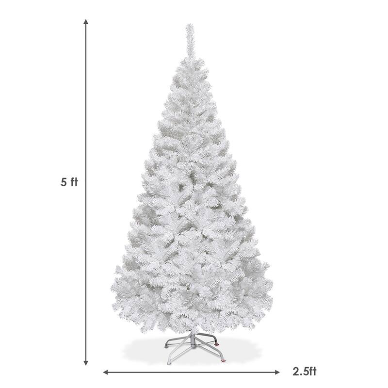 Artificial Christmas Tree White Pine Tree with Solid Metal Legs