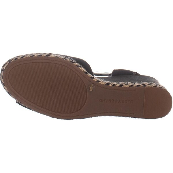 black flat wedge sandals