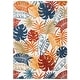 preview thumbnail 35 of 37, SAFAVIEH Cabana Leala Indoor/ Outdoor Waterproof Patio Floral Rug 5'3" Square - Creme/Red