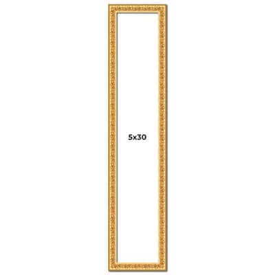5x30 In Frame Gold Real Wood Picture Frame