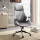 OVIOS Ergonomic Office Chair Modern Computer Desk Chair high Back Suede Fabric Desk Chair with Lumbar Support - Grey