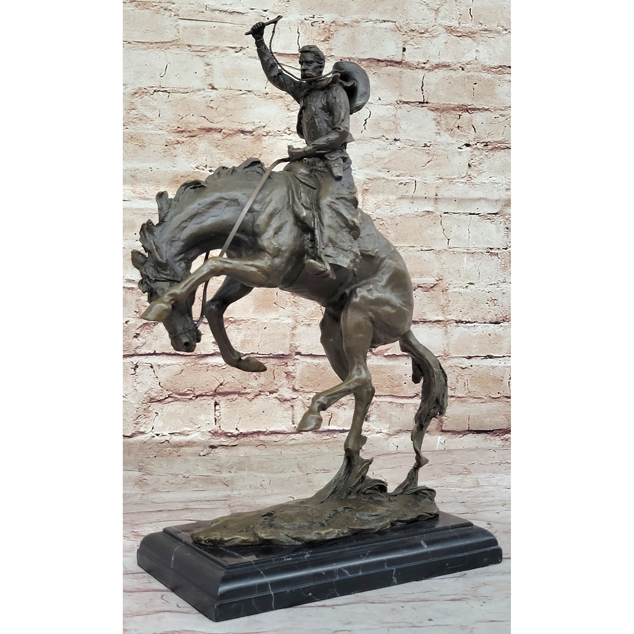 Bronco Buster Hot Cast Bronze Western Americana Decor Sculpture Statue Reproduction By Remington