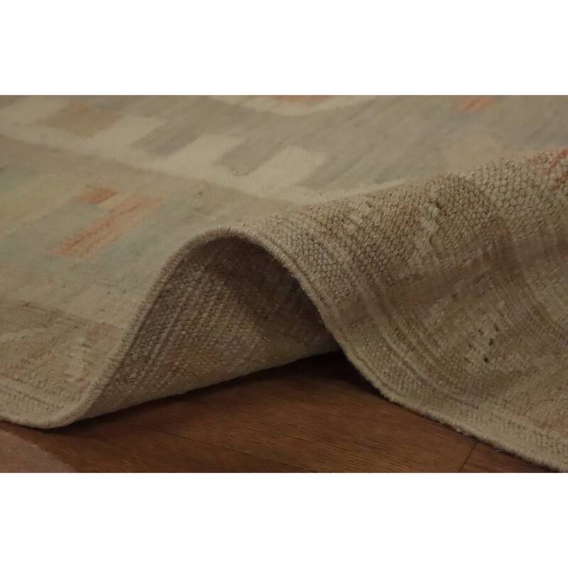 Hand Woven Oriental 100% Wool Carpet Southwestern Tribal Greys & Charcoal Kilim Area Rug - 6' 0'' X 4' 2''