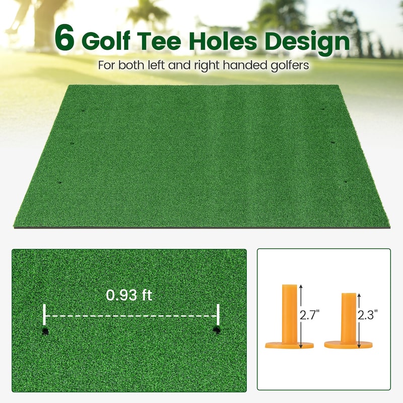 5 x 4 FT Golf Hitting Mat Artificial Turf Golf Training Mat 27/32mm