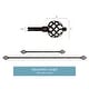 preview thumbnail 3 of 9, 3/4 Inch Decorative Twisted Sphere Finial Curtain Rod by Lavish Home - 48-84"
