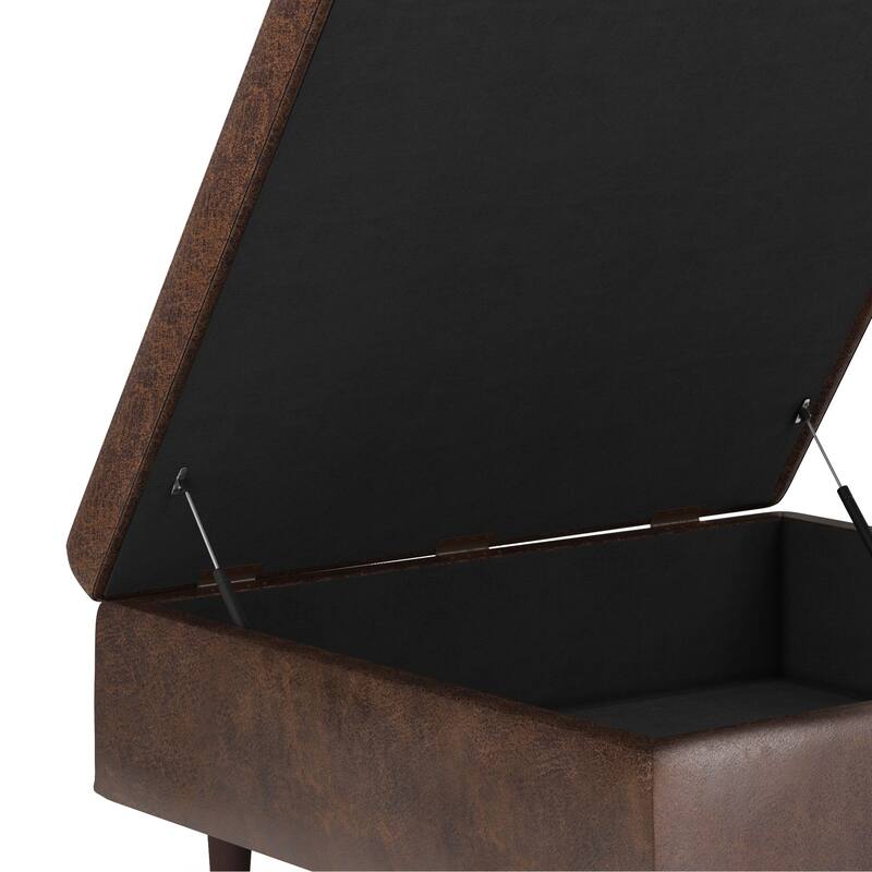 WYNDENHALL Blanchette Mid Century Modern Storage Ottoman