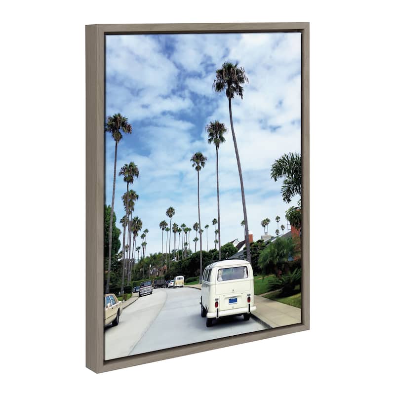 Kate and Laurel Sylvie La Jolla Commute Framed Canvas by Rachel Bolgov