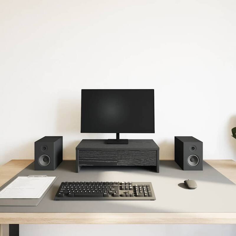 vidaXL Monitor Stand with Drawers Engineered Wood
