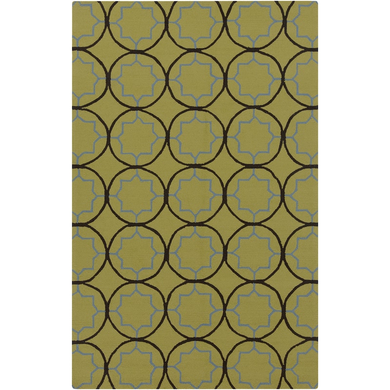 Hand-hooked Dolly Contemporary Geometric Indoor/ Outdoor Area Rug