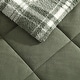 preview thumbnail 8 of 8, Eddie Bauer Big Lake Plaid Microsuede Reversible Comforter (Green, 3 Piece Set)