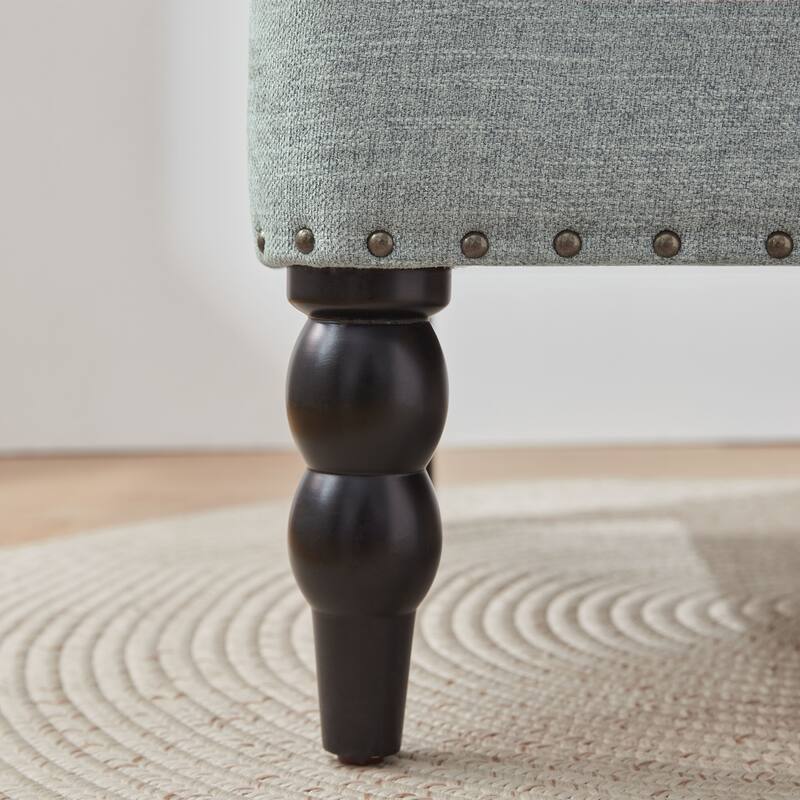 HUIMO Arm Chair Upholstered Button Tufted Accent Chair with Lumbar Pillow Beige/ Grey/ Light Blue/Brown