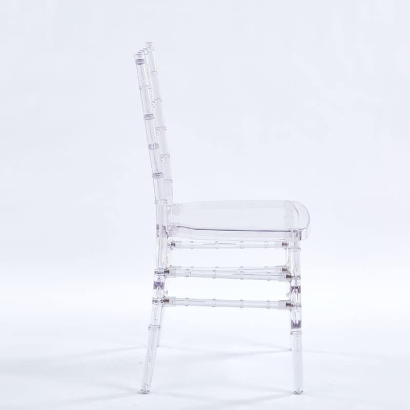Transparent Plastic Parsons chair Set of 4 - 19.68" x 18.30"