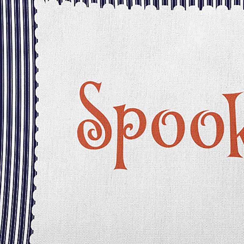 Halloween Spooky Ticking Accent Pillow