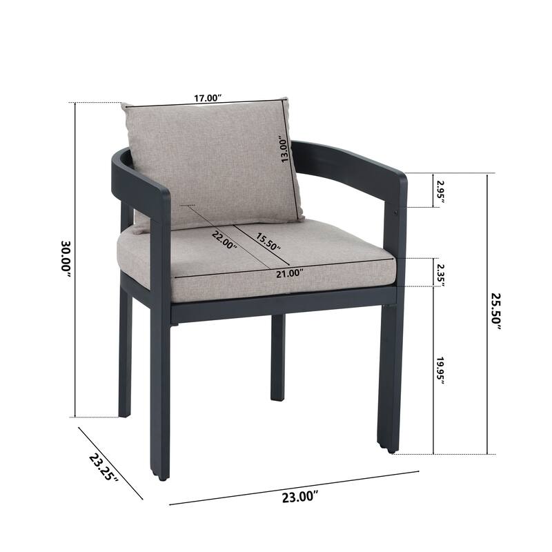Elko Outddor And Indoor Aluminum Dining Chair (Excluding the table)