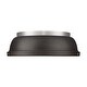 preview thumbnail 2 of 0, Yep by Golden Lighting Duncan 2-light Flush Mount in Pewter and Rubbed Bronze shade