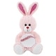 preview thumbnail 1 of 4, DolliBu Huggable Rose Gold Bunny Stuffed Animal with Baseball Plush - 8 inches