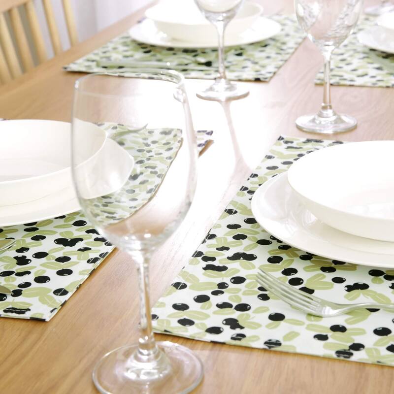 Rustic Forest Berries Reversible Placemats Set of 4 (12x18") - 12x18 Inch