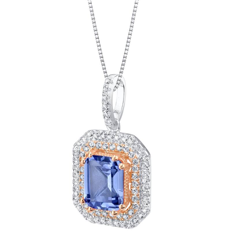 4 ct Tanzanite Pendant in Sterling Silver