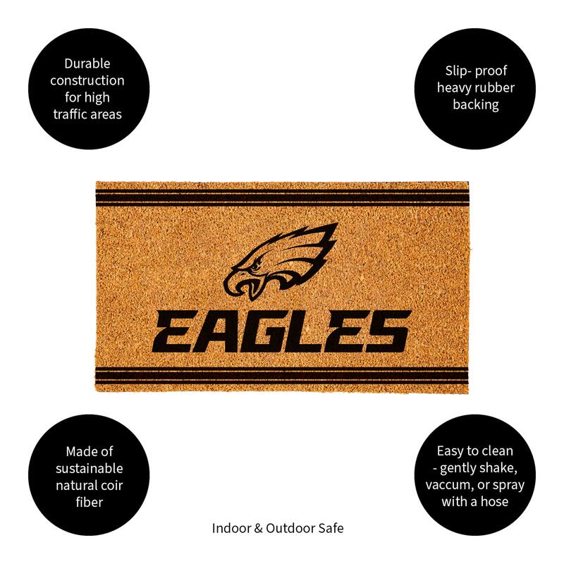28 in. x 16 in. Philadelphia Eagles, Coir Mat