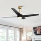 preview thumbnail 19 of 19, 60-in Black Modern ABS 4-Blade Energy Saving DC Motor LED Ceiling Fan with Light and Remote