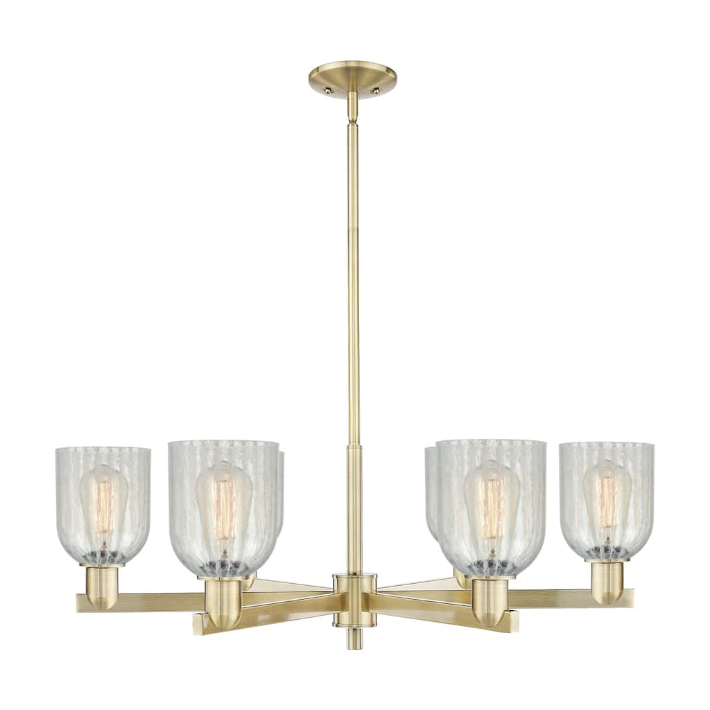 Innovations Lighting Endless Possibilities Arcadia - Caledonia - 6 Light 35" Stem Hung Chandelier with Mouchette Shade