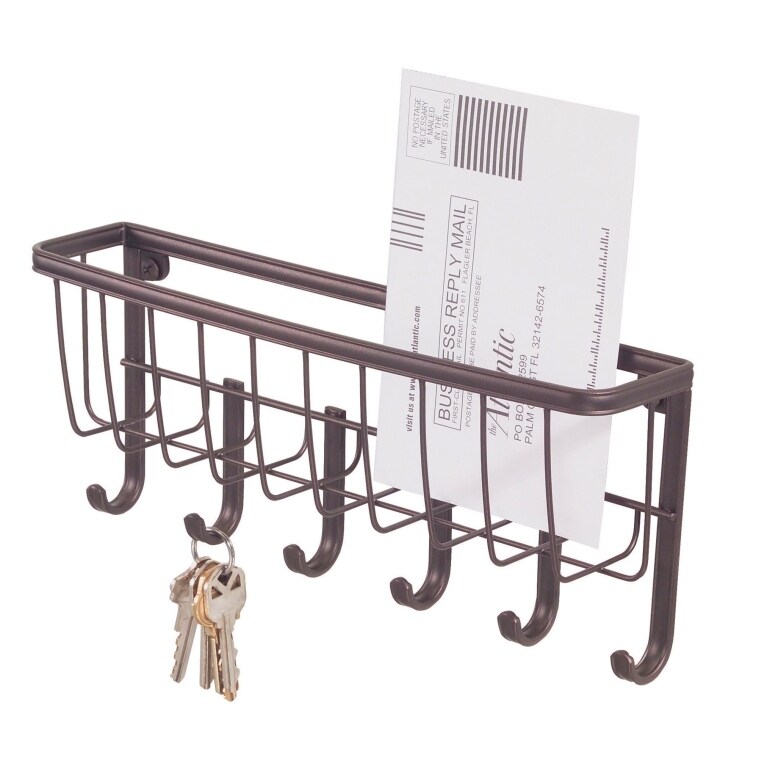 Shop Interdesign 58971 Wall Mount Mail Key Rack Bronze