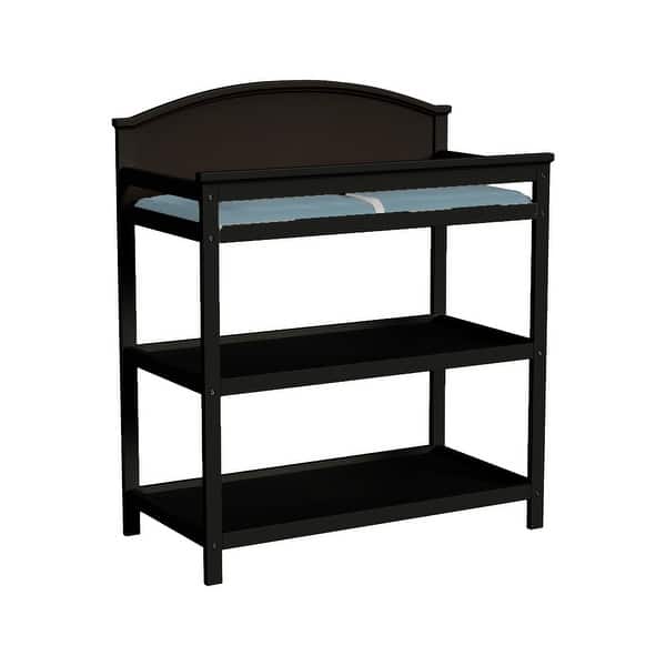 slide 2 of 6, Graber Solid Wood Changing Table Black