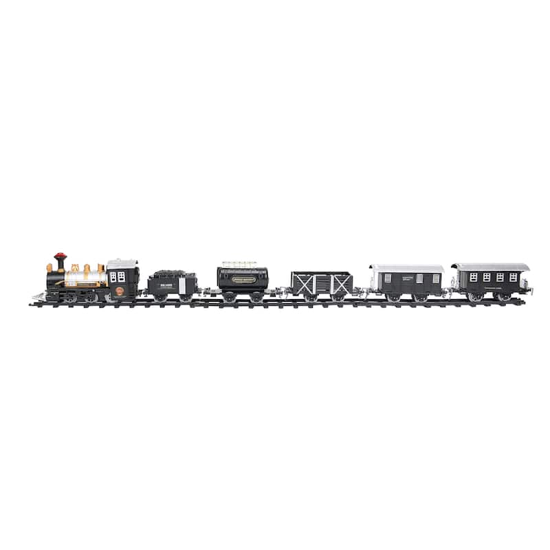 17-Piece Black Consummate Animated Classic Train Set - 8"