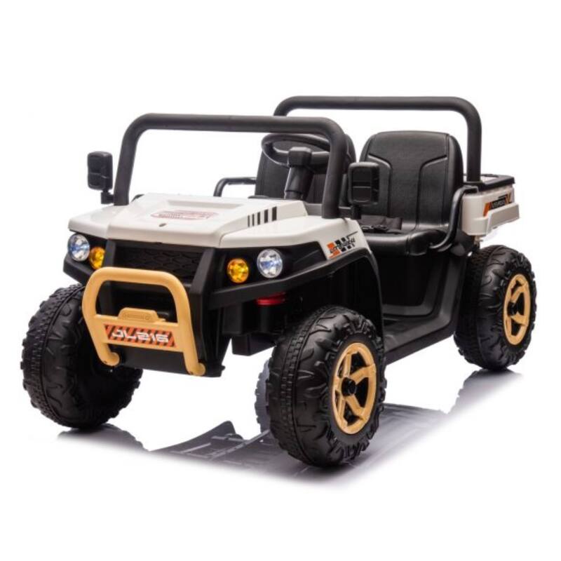 24V 2 Seater Ride On Dump Truck UTV Toy for Kids Best Gifts - White