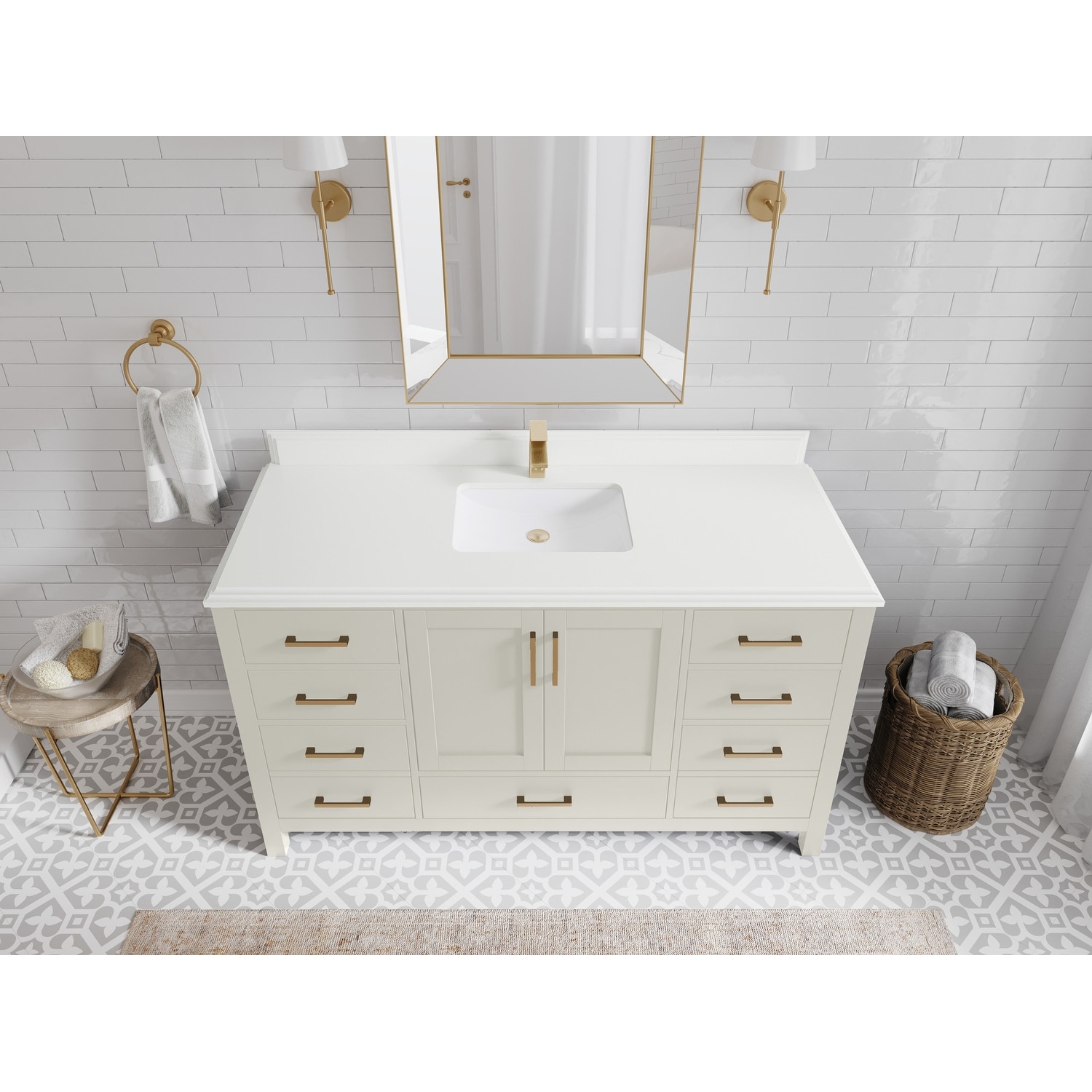 Willow Collections 60 in. W x 22 in. D Malibu Single Sink Bathroom Vanity with Countertop