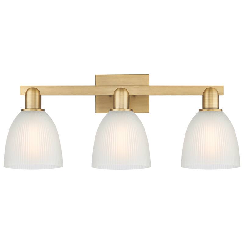 Innovations Lighting Endless Possibilities Arcadia - Castile - 3 Light 25" Bath Vanity Light - Brushed Brass/White