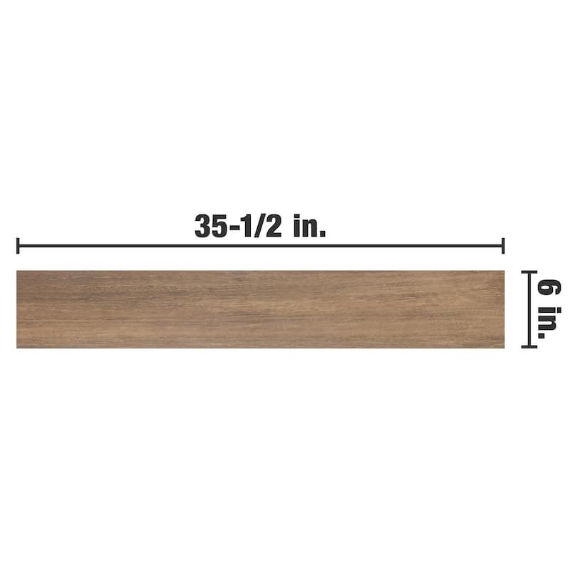Merola Tile Mt Royale Gunstock 6 x 35-1/2" Porcelain Floor and Wall Tile