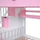 preview thumbnail 18 of 34, Full Over Full Castle Style Bunk Bed Kids Bed with 2 Drawers 3 Shelves and Slide Kids Furniture, Blue