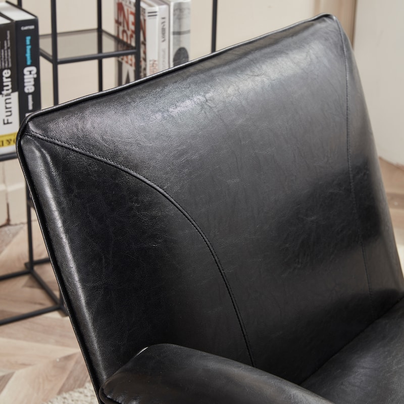 Corvus Deborah Bonded Leather Lounge Arm Chair