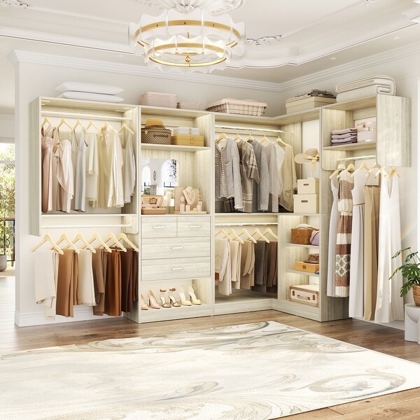 Choco closet◎　0527 Cimly Set of 4/ 5 Modular Closet System with Drawers and Mirror