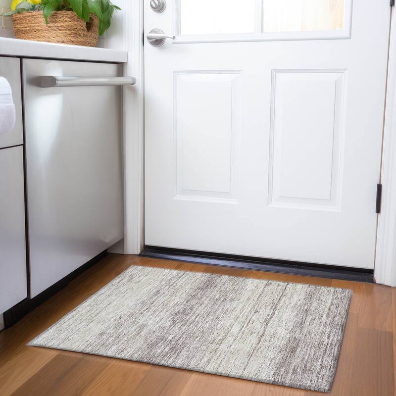 Machine Washable Indoor/ Outdoor Chantille Ombre Stripes Rug