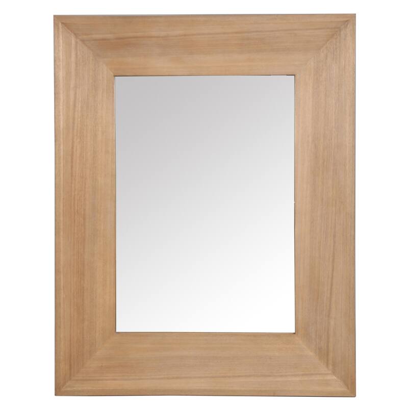SAFAVIEH Couture Ingall Natural 36.5-inch Vertical Rectangle Wood Mirror - 39.8"W x 2.4"D x 36.5"H