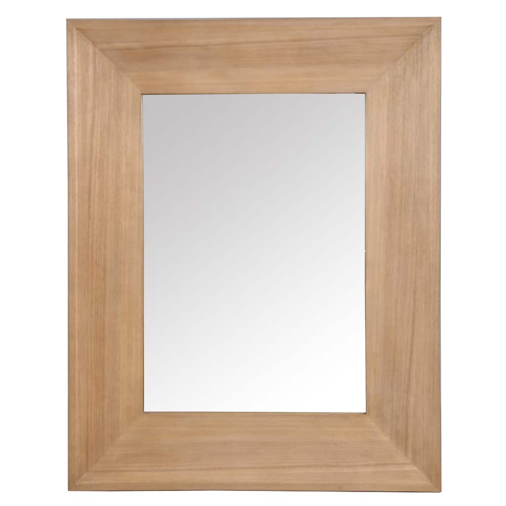 SAFAVIEH Couture Ingall Natural 36.5-inch Vertical Rectangle Wood Mirror - 39.8"W x 2.4"D x 36.5"H