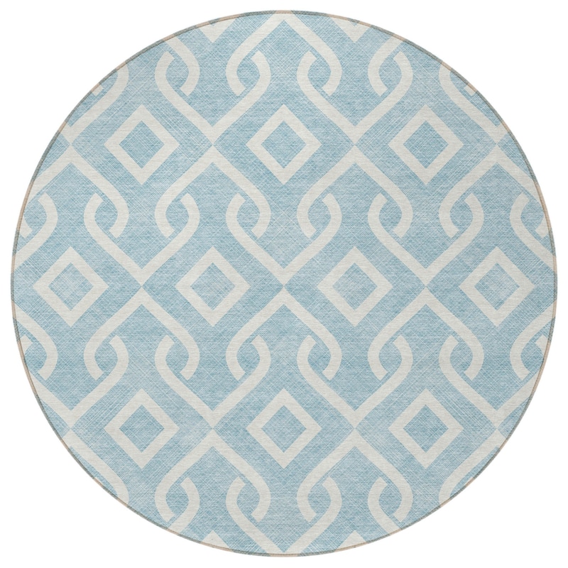 HomeRoots Geometric Transitional Rectangle Outdoor Rug