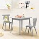 preview thumbnail 10 of 25, Children Wooden Table and Chair Set, Small Table with 2 Chairs for Kids, Gift for Children, Multi Function Kids Table Grey