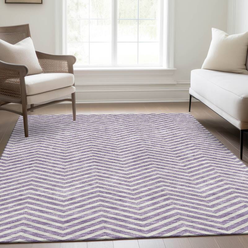 Premium Washable Super Soft Modern Chevron Mayfield Rug